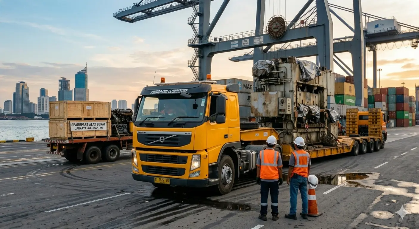 Jasa Kirim Mesin Pabrik dan Sparepart Alat Berat dari Jakarta